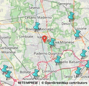 Mappa Via Glicini, 20037 Paderno Dugnano MI, Italia (6.51615)