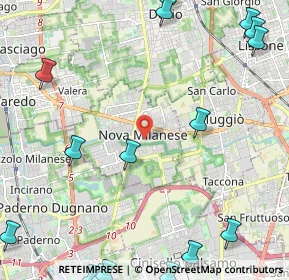 Mappa Via Giussani G., 20834 Nova Milanese MB, Italia (3.40375)