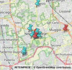 Mappa Via Giovanni Giussani, 20834 Nova Milanese MB, Italia (1.55167)