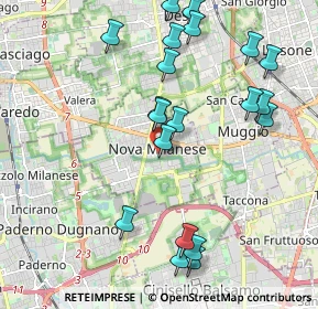 Mappa Via Giussani G., 20834 Nova Milanese MB, Italia (2.2375)