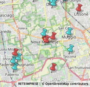 Mappa Via Giussani G., 20834 Nova Milanese MB, Italia (2.68118)