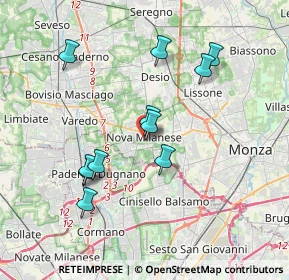 Mappa Via Giussani G., 20834 Nova Milanese MB, Italia (3.47091)