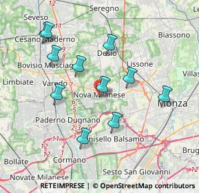 Mappa Via Giussani G., 20834 Nova Milanese MB, Italia (3.64545)
