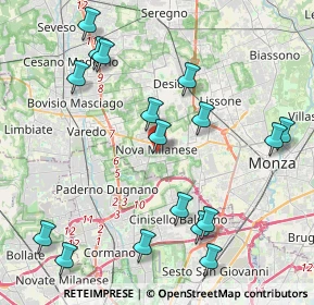 Mappa Via Giussani G., 20834 Nova Milanese MB, Italia (4.74118)