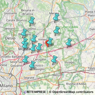 Mappa Via Alessandro Volta, 20875 Burago di Molgora MB, Italia (7.25857)