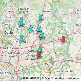 Mappa Via Alessandro Volta, 20875 Burago di Molgora MB, Italia (7.04727)