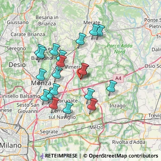 Mappa Via Alessandro Volta, 20875 Burago di Molgora MB, Italia (7.029)