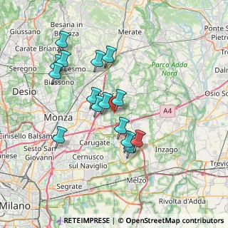 Mappa Via Alessandro Volta, 20875 Burago di Molgora MB, Italia (6.64867)