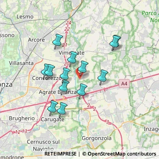 Mappa Via Alessandro Volta, 20875 Burago di Molgora MB, Italia (3.21077)