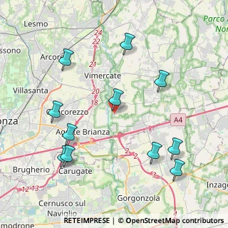 Mappa Via Alessandro Volta, 20875 Burago di Molgora MB, Italia (4.60636)
