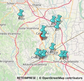 Mappa Via Galileo Galilei, 36030 Costabissara VI, Italia (6.78083)