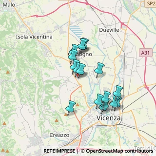 Mappa Via Galileo Galilei, 36030 Costabissara VI, Italia (3.08353)