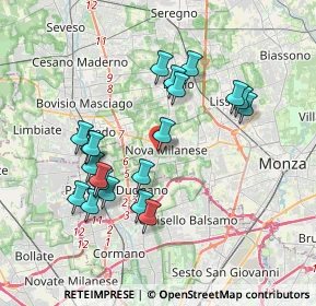 Mappa Via Cesare Battisti, 20834 Nova Milanese MB, Italia (3.5365)