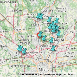 Mappa Via Nino Bixio, 20037 Paderno Dugnano MI, Italia (7.33737)