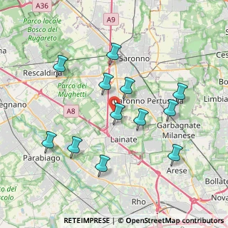 Mappa Viale Lombardia, 21040 Origgio VA, Italia (3.72917)
