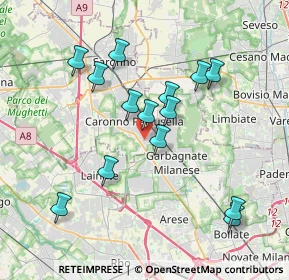 Mappa Vicolo Magellano, 21042 Caronno Pertusella VA, Italia (3.57571)