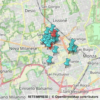 Mappa Via Nino Bixio, 20053 Muggiò MB, Italia (1.0525)