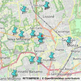 Mappa Via Nino Bixio, 20053 Muggiò MB, Italia (2.47385)