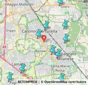 Mappa Via Galileo Galilei, 21042 Caronno Pertusella VA, Italia (2.63636)