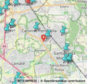 Mappa Via Galileo Galilei, 21042 Caronno Pertusella VA, Italia (3.296)