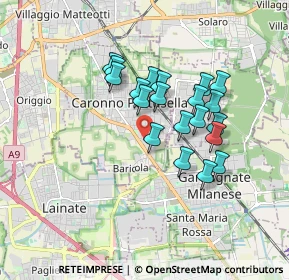 Mappa Via Galileo Galilei, 21042 Caronno Pertusella VA, Italia (1.4145)