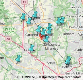 Mappa Via Galileo Galilei, 21042 Caronno Pertusella VA, Italia (3.58714)