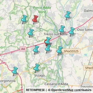 Mappa Via I Maggio, 20056 Grezzago MI, Italia (4.05417)