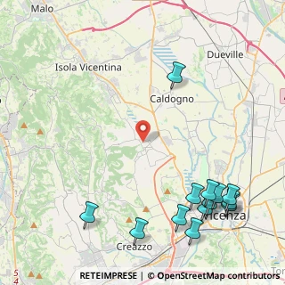 Mappa Via Francesco de Buzzaccarini, 36030 Costabissara VI, Italia (5.91769)