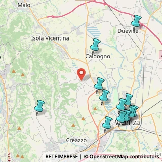 Mappa Via Francesco de Buzzaccarini, 36030 Costabissara VI, Italia (5.50538)