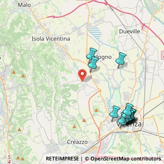 Mappa Via Francesco de Buzzaccarini, 36030 Costabissara VI, Italia (5.45143)