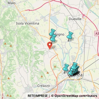 Mappa Via Monte Grappa, 36030 Costabissara VI, Italia (5.09357)