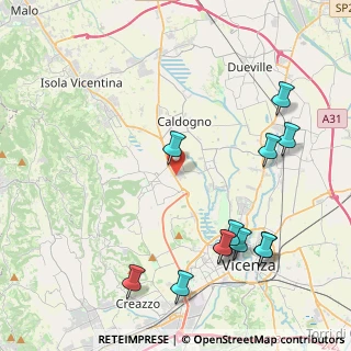 Mappa Via Antonio Meucci, 36030 Costabissara VI, Italia (5.01667)