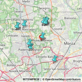Mappa Via San Sebastiano, 20834 Nova Milanese MB, Italia (3.69273)