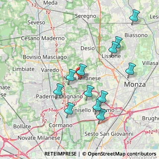 Mappa Via San Sebastiano, 20834 Nova Milanese MB, Italia (3.91417)