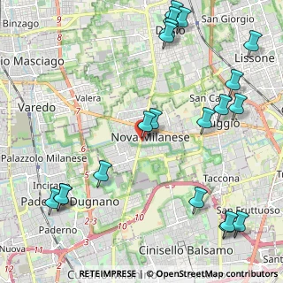 Mappa Via San Sebastiano, 20834 Nova Milanese MB, Italia (2.8535)