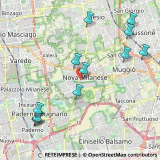 Mappa Via San Sebastiano, 20834 Nova Milanese MB, Italia (2.60583)