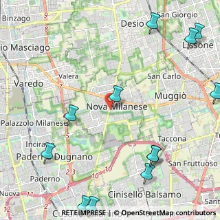 Mappa Via San Sebastiano, 20834 Nova Milanese MB, Italia (3.14333)