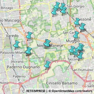 Mappa Via San Sebastiano, 20834 Nova Milanese MB, Italia (2.52)