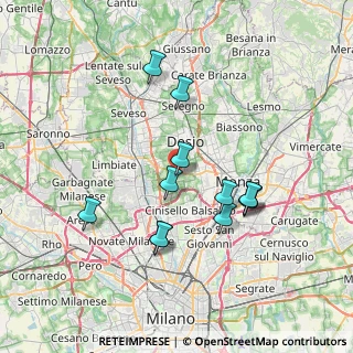 Mappa Via San Sebastiano, 20834 Nova Milanese MB, Italia (6.71833)