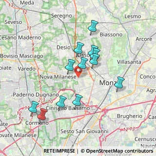 Mappa Via Nino Bixio, 20835 Muggiò MB, Italia (3.3975)