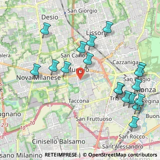 Mappa Via Nino Bixio, 20835 Muggiò MB, Italia (2.45944)