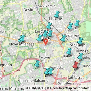 Mappa Via Nino Bixio, 20835 Muggiò MB, Italia (2.4255)
