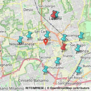 Mappa Via Nino Bixio, 20835 Muggiò MB, Italia (2.37462)