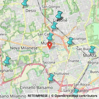 Mappa Via Nino Bixio, 20835 Muggiò MB, Italia (2.81909)