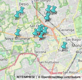 Mappa Via Nino Bixio, 20835 Muggiò MB, Italia (1.67154)