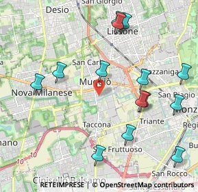 Mappa Via Nino Bixio, 20835 Muggiò MB, Italia (2.32929)