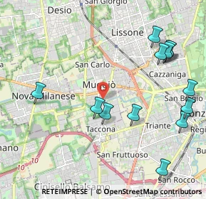 Mappa Via Nino Bixio, 20835 Muggiò MB, Italia (2.46769)