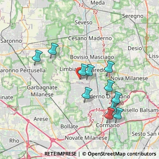 Mappa Via Guglielmo Marconi, 20812 Limbiate MB, Italia (3.66727)