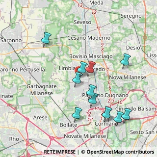 Mappa Via Guglielmo Marconi, 20812 Limbiate MB, Italia (4.00333)