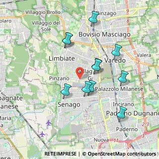 Mappa Via Guglielmo Marconi, 20812 Limbiate MB, Italia (1.73727)
